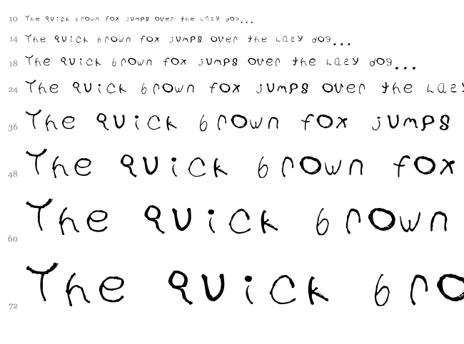 Make Em Look Bad font waterfall